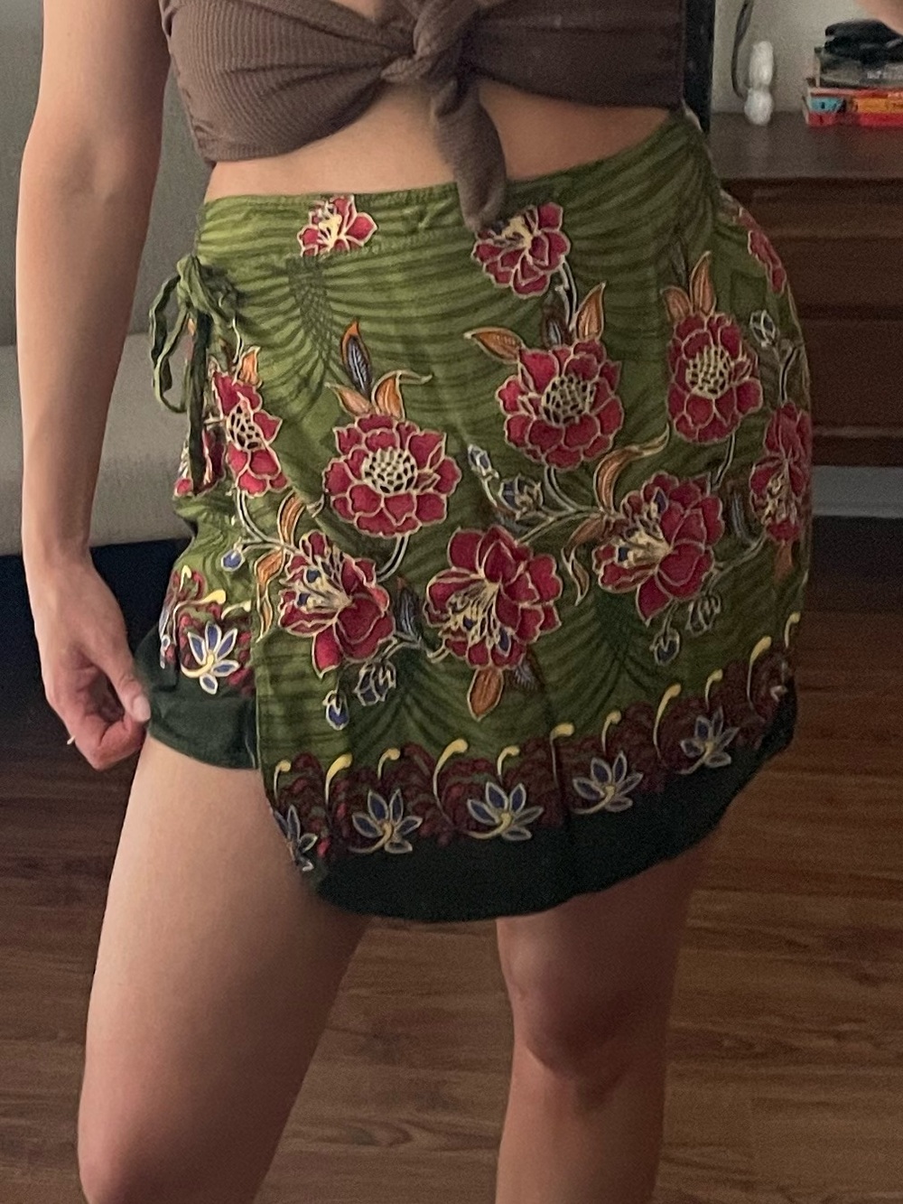 Thai Green Floral wraps sarong